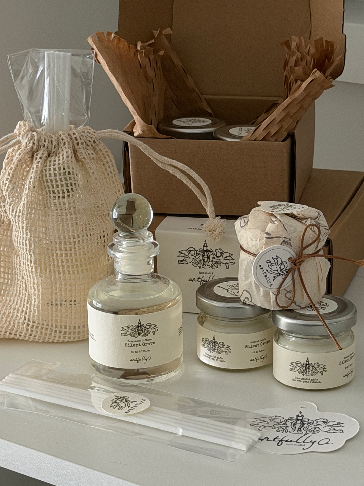 Inner Room Ritual Set | Mini Reed Diffuser + Mini Candle Duo | Gift Ready