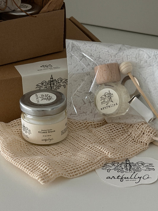 City Hours Ritual Set | Car Diffuser + Mini Candle Duo | Gift Ready
