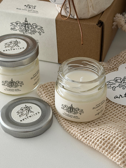 Mini Candle Duo | Silent Grove - Geranium, Cedarwood, Sandalwood