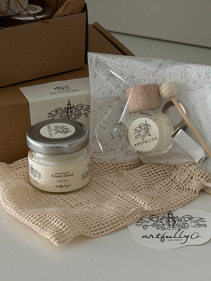 City Hours Ritual Set | Car Diffuser + Mini Candle Duo | Gift Ready